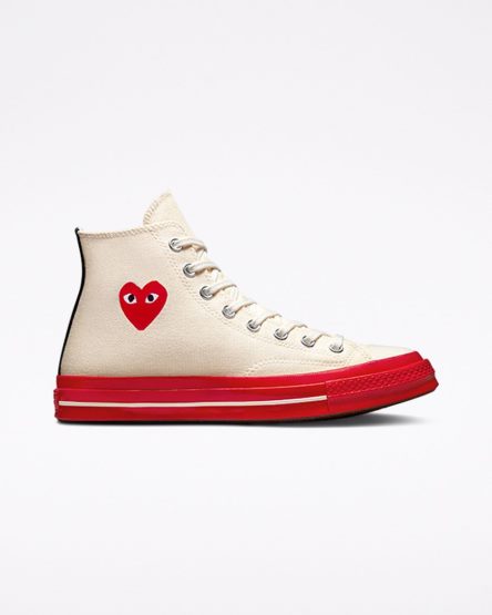 Dámské Boty Vysoké Converse x Comme des Garçons PLAY Chuck 70 Červené | CZ JPYL49